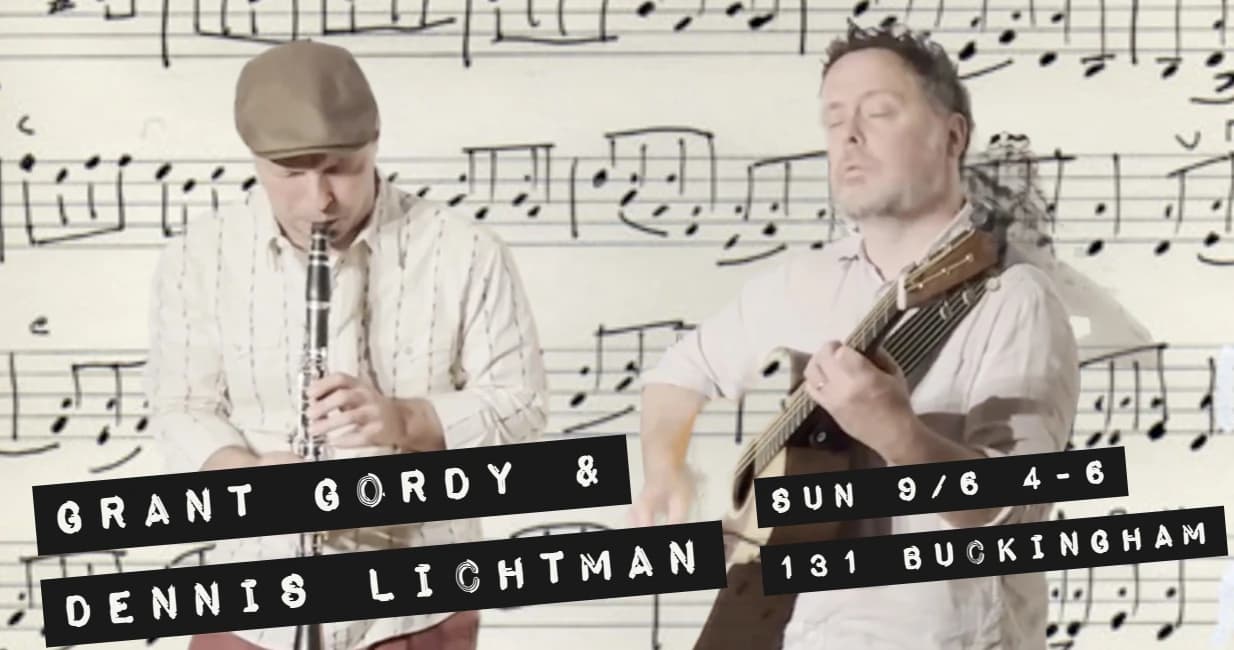 Flyer for Grant Gordy & Dennis Lichtman at Operation Gig